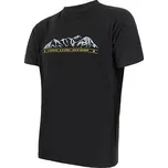 SENSOR MERINO ACTIVE MOUNTAINS pánské triko kr.rukáv černá velikost XXL
