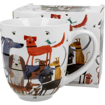 DUO Gifts DG - Velký porcelánový hrnek XXL Psí svět PSI NA PROCHÁZCE - 1 litr
