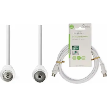 Audio kabel Nedis CSGL40000WT15 koaxialní kabel 1,5m