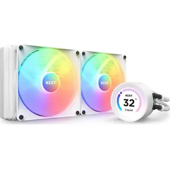 PC ventilátor NZXT vodní chladič Kraken 280 ELITE RGB / 2x140mm RGB fan / 4-pin PWM / LCD disp. / 6 let / bílý