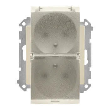 Elektrická zásuvka Simon 55 TGZ2BMCZ.01/144A Zásuvka 1 násobná, IP44, s těsněním, průhledné víčko champagne matná