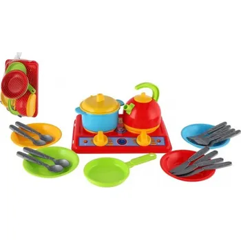 Dětská kuchyňka Nádobí sada, vařič a doplňky