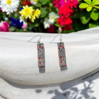 Náušnice art-wood.cz Visací náušnice - Flowerwood 2