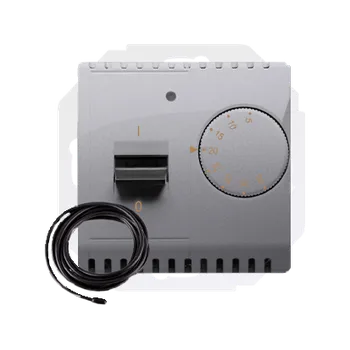 Simon Basic BMRT10ZS.02/21 Termostat s vnějším teplotním senzorem NTC-03, 16&nbsp;A / 230&nbsp;V~, montáž do krabice pomocí šroubů ocelová