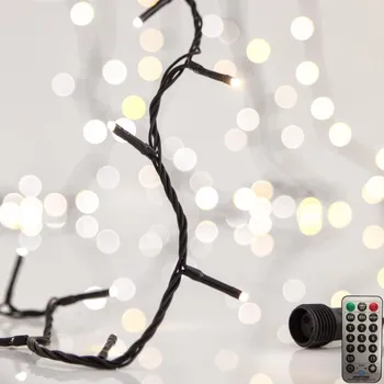 Venkovní osvětlení LED Venkovní vánoční řetěz CLUSTER 200xLED/8 funkcí 2,1 m IP44 teplá bílá + DO