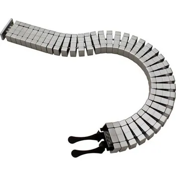 Organizace kabelů Organizér kabelů závěsný pod desku stolu, Flex II, stříbrný, 75cm