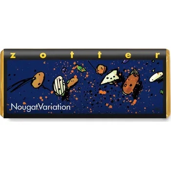 Čokoláda Zotter Bio plněná mléčná čokoláda Nugátová variace, 70 g