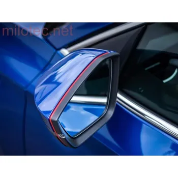 Tuning Design lišta zpětných zrcátek, červená - Škoda Enyaq 2019 –› (Enyaq/ Octavia III./ Octavia IV./ Rapid / Citigo / Yeti / Fabia III. / Fabia IV. / Superb III./ Kodiaq / Kodiaq II. / Karoq / Scala / Kamiq)