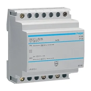 Transformátor Bezpečnostní trafo 230V/12V-1,33A, 24V- 0,67A (AC) ST313