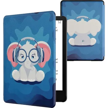 Pouzdro na čtečku elektronické knihy Pouzdro KW Mobile - Cute Elephant - KW6103303 - pro Amazon Kindle Paperwhite 5 (2021) - vícebarevné + BONUSY