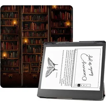 Pouzdro na čtečku elektronické knihy Pouzdro B-Safe Stand 3457 na Amazon Kindle Scribe - motiv Library + BONUSY