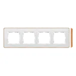 Simon 82 Detail 8201640-270 Rámeček 4 násobný bílá / dřevo
