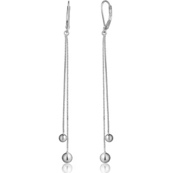 Náušnice Stříbrné visací náušnice s kuličkami