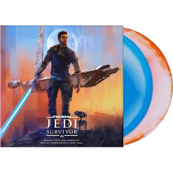 Zahraniční hudba Barton Stephen & Gordy Haab: Star Wars Jedi: Survivor (Coloured Blue & White Vinyl) - 2Vinyl (LP)