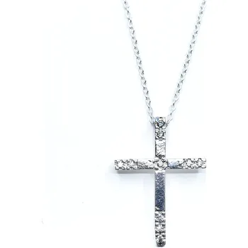 Přívěsek Stříbrný přívěsek křížek se zirkony a řetízkem Cloe