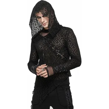 Pánské tričko tričko gothic and punk pánské - Linger Punk Mesh - DEVIL FASHION - TT186