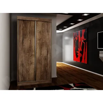 Šatní skříň Šatní skříň Sahara 25/100, Osvětlení: osvětlení LED - modré, Barva: jasan tmavý MIRJAN 5903211098291