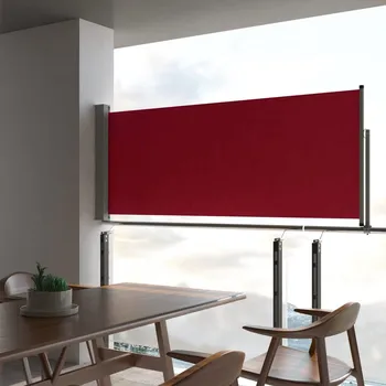 Markýza Petrashop Zatahovací boční markýza / zástěna na terasu 100x300 cm červená Červená48342