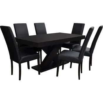 Nábytek Jídelní set pro 6 osob - RK006, Barva dřeva: ořech, Potah: ekokůže Soft 018 MIRJAN 5902928416657