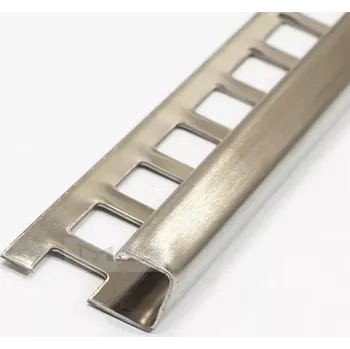 Stavební profil Havos, ukončovací lišta Pravoúhlá 11 x 11 mm / 2.5 m, kartáčovaná nerez (Nerez pravoúhlá 10mm / 2,5m kartáčovaná)