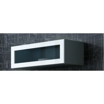 Obývací stěna ImportWorld Vitrína prosklená Germano 90, šedá matná/šedý lesk