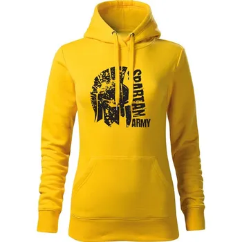 Dámská mikina DRAGOWA dámská mikina s kapucí León, žlutá 320g/m2