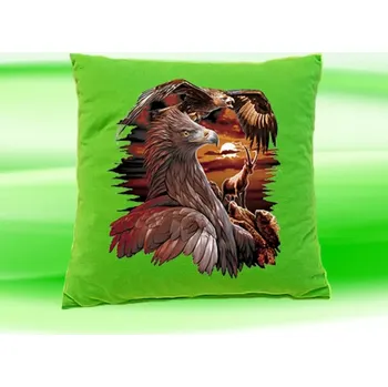 Dekorativní polštářek Polštářek s Orlem skalním zelený (polštář Orel skalní)