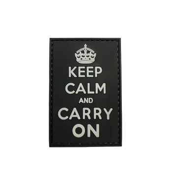 Nášivka WARAGOD Keep Calm and Carry On PVC nášivka