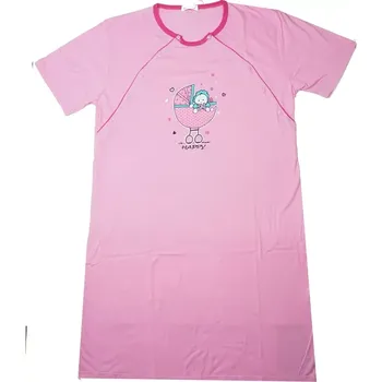 Dámské pyžamo DÁMSKÁ NOČNÍ KOŠILE sv.růžová Valerie DP2351 (Noční košile pro kojící maminky)