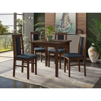 Jídelní stůl se 4 židlemi - AL27, Barva dřeva: ořech-L, Potah: Zetta 300 MIRJAN 5903211289293