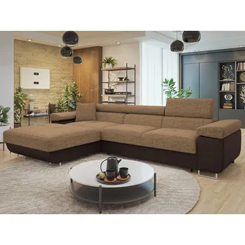 Sedací souprava Rohová rozkládací sedačka ve tvaru L Torezio Mini, Potah: Soft 066 + Lux 03 ekokůže, Strana: levá MIRJAN 5903211315770