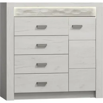 Komoda Kombinovaná komoda Nadia N17, Osvětlení: bez osvětlení, Barva: kraft bílá MIRJAN 5902928481099