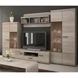 Obývací stěna Emma II, Barva: dub sonoma, Osvětlení: bez osvětlení MIRJAN 5902928041941