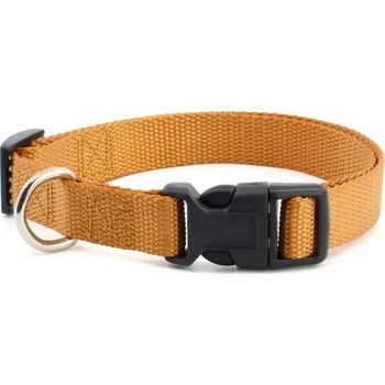 Obojek pro psa Vsepropejska Zuky nylonový obojek pro psa | 18 - 52 cm Barva: Hnědá, Obvod krku: 30 - 50 cm