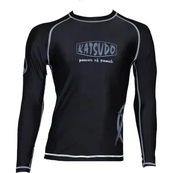 Motocyklový chránič hrudi a pátěře Katsudo rash guard gray, dlouhý rukáv