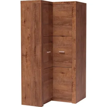 Šatní skříň Rohová šatní skříň Nadia N14-O, Barva: jasan světlý MIRJAN 5902928052237