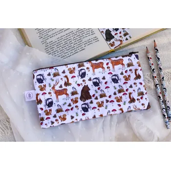 Penál ePiPí Taštička velká - Lesní zvířátka Barva zipu: hnědá