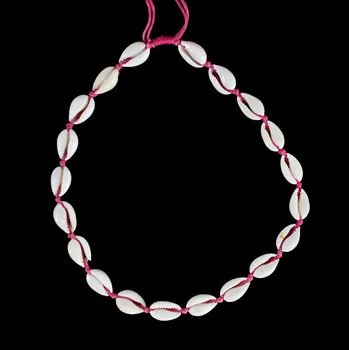 Náhrdelník Macramé náhrdelník s mušlemi Kauri Luanna Dark Pink, Sittar