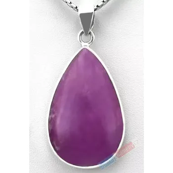 Přívěsek Větší stříbrný přívěšek (Ag 925/1000) s phosphosideritem QA, kapka cca 40 x 26 mm, RARITA (FS9080P)