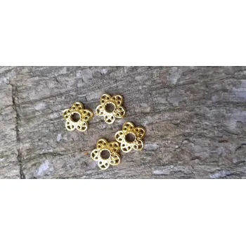 Materiál na výrobu šperku kovový kaplík 11 x 1,5 mm, zlatý