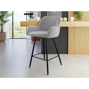 Barová židle Tojer, Potah: Magic Velvet 2240, Barvy nožiček: černá MIRJAN 5903211284144