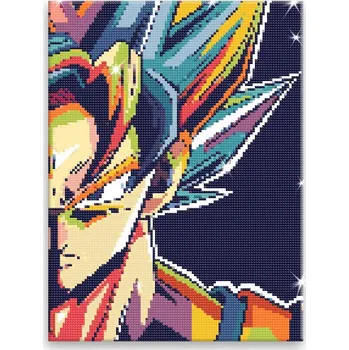 Diamantové malování Diamantové malování - Dragon Ball Super - 30x40 cm, bez dřevěného rámu - CZ výroba