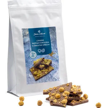 Čokoláda Lámaná mléčná čokoláda s lískovými ořechy Piemonte, 300g