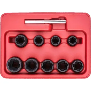 Gola hlavice Magnus MGS13155 Sada 10 nástrčných klíčů pro uzavřené šrouby 3/8"