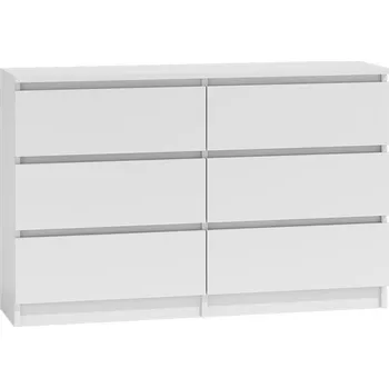 Ložnice Komoda Osko 120 OK6, Barva: bílá / bílá MIRJAN 5902928619157