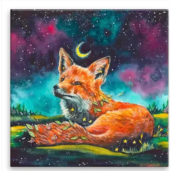 Obraz Obraz na plátně - Lištička na paloučku - 40x40 cm - CZ výroba