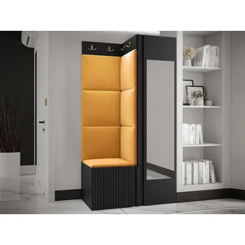 Nábytek Předsíňová sestava Towiro Slim XXVI, Barva: černá, Barva látek:: Manila 32 MIRJAN 5903211222405