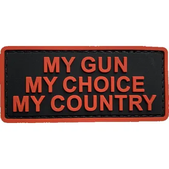 Nášivka WARAGOD MY Gun PVC nášivka, černo červená