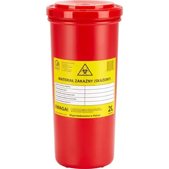 Odpadkový koš Nádoba na zdravotnický odpad 2,0 l - červená