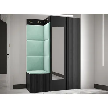 Nábytek Předsíňová sestava Towiro Slim XXIV, Barva: černá, Barva látek:: Manila 11 MIRJAN 5903211221859